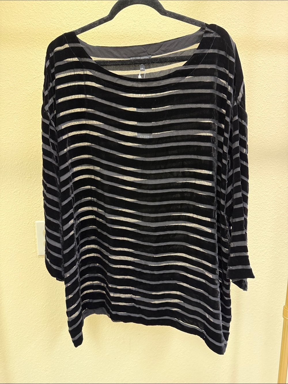 NWT Eileen Fisher velvet burnout tunic top Size XL